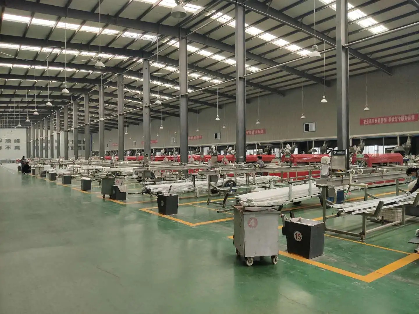 Heavy duty uPVC manufacturing floor layout